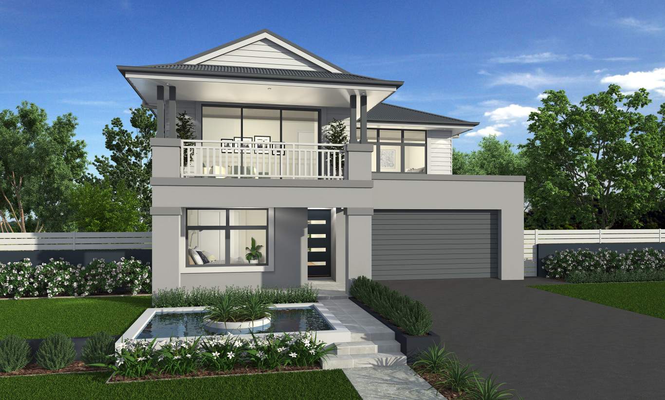 Hampton B Facade - Lexington 28 Two Storey House - McDonald Jones