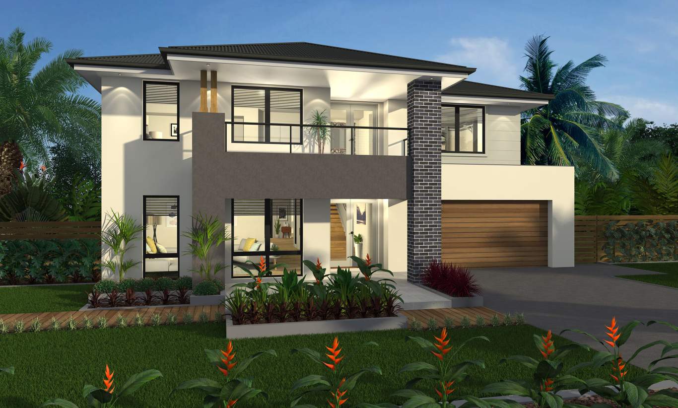 Harrison Facade - Tallavera Harrison Facade - Tallavera 2 Storey Home Design - McDonald Jones