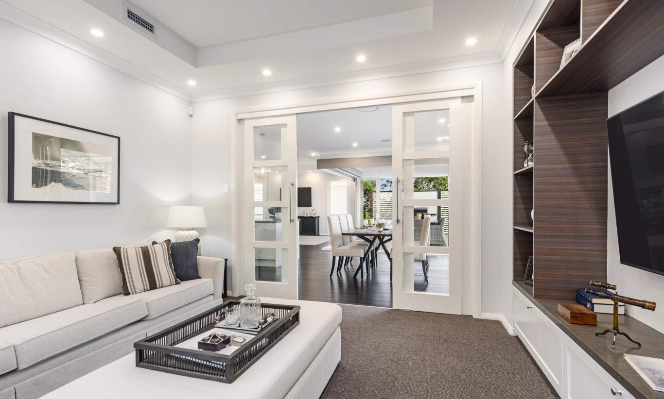 Home Theatre - San Marino Display Home, Stirling Green - McDonald Jones