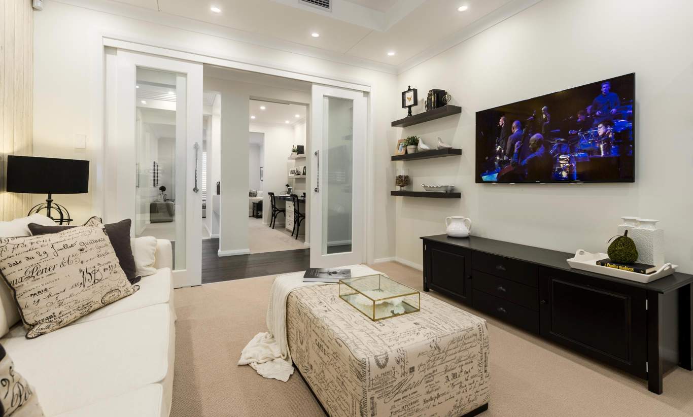 Home Theatre - Miami Display Home, Sapphire Beach - McDonald Jones