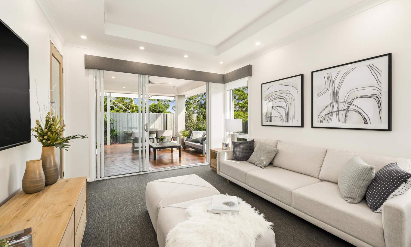 Home Theatre Room, Portsea One Display Home, Wallis Creek, by McDonald Jones