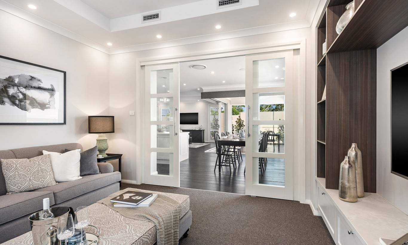 Home Theatre - San Marino Display Home, Huntlee - McDonald Jones