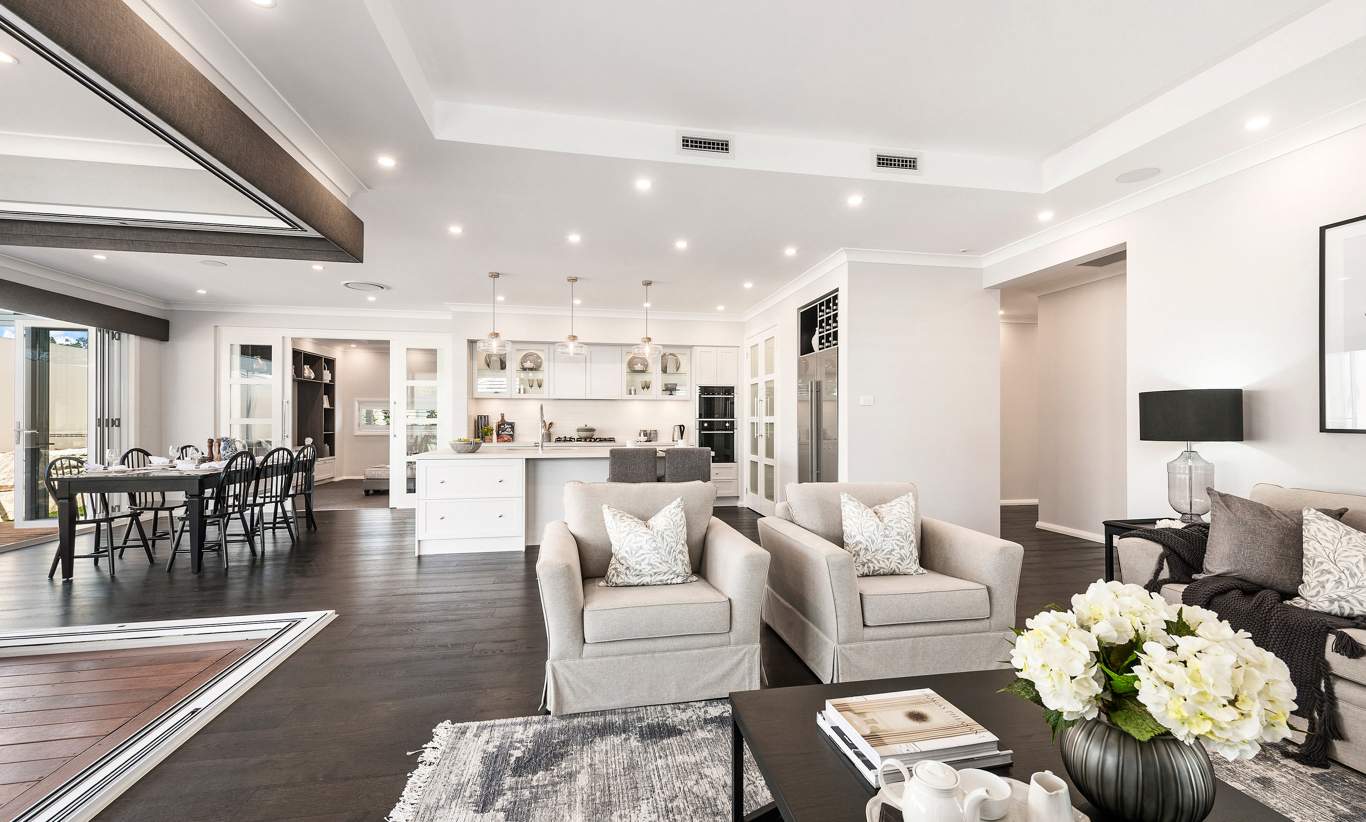 Living, Kitchen & Dining - San Marino Display Home, Huntlee - McDonald Jones