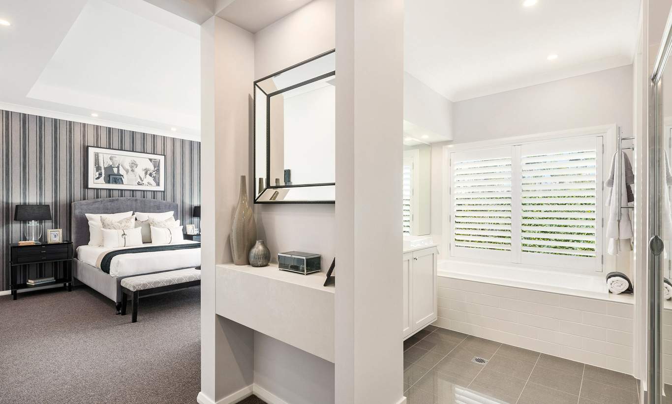 Master Bedroom & Ensuite - San Marino Display Home, Huntlee - McDonald Jones