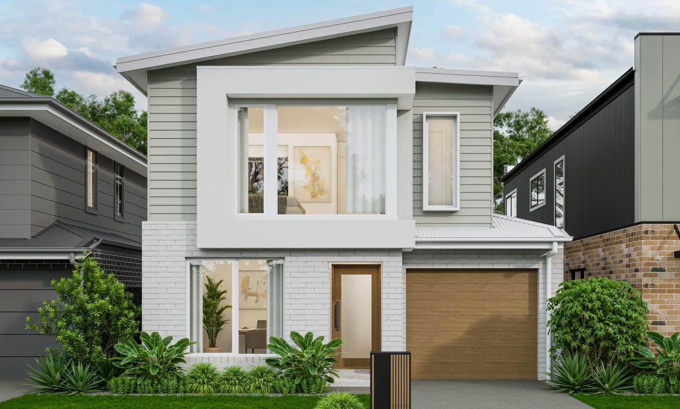 two storey town house design kensington shortland facade