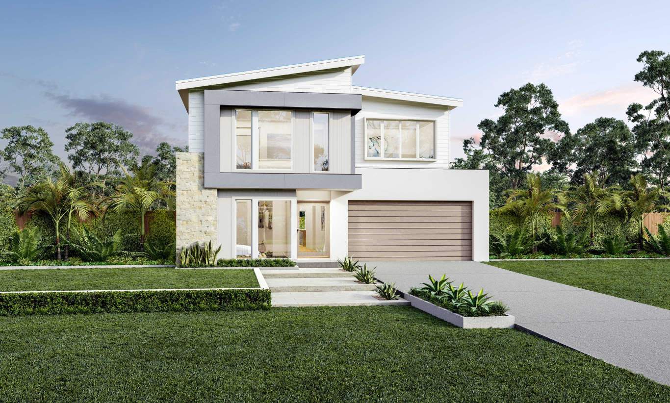 Burleigh Facade - Manhattan 38 two storey house design manhattan 38 with burleigh facade