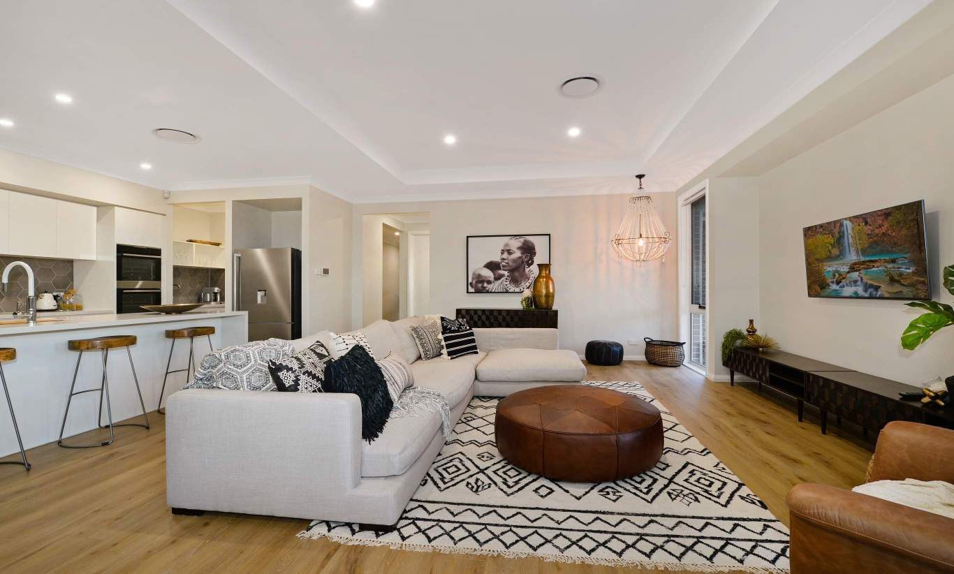 Living, Kitchen - Portsea Home Design - McDonald Jones