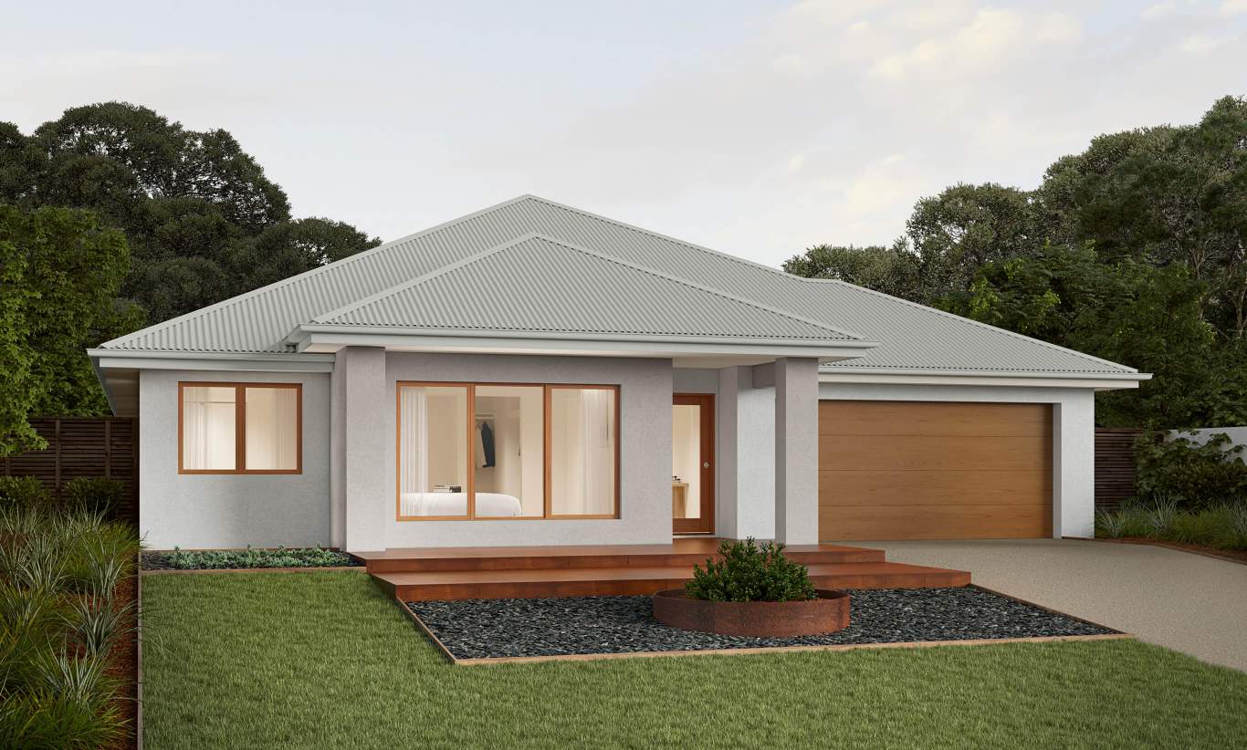 Retreat - Aston Facade single storey home design retreat aston facade