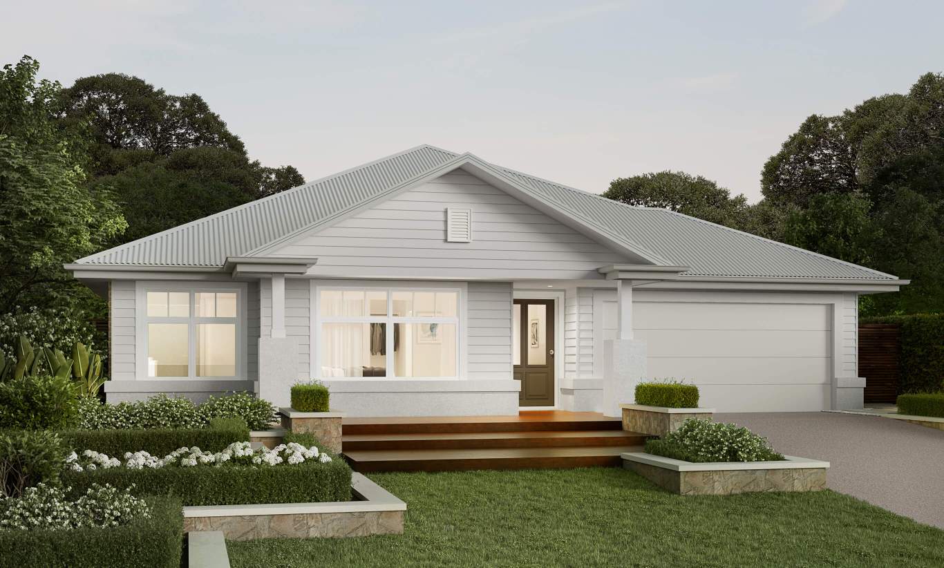 Retreat - Hampton Facade single storey house design retreat hampton facade