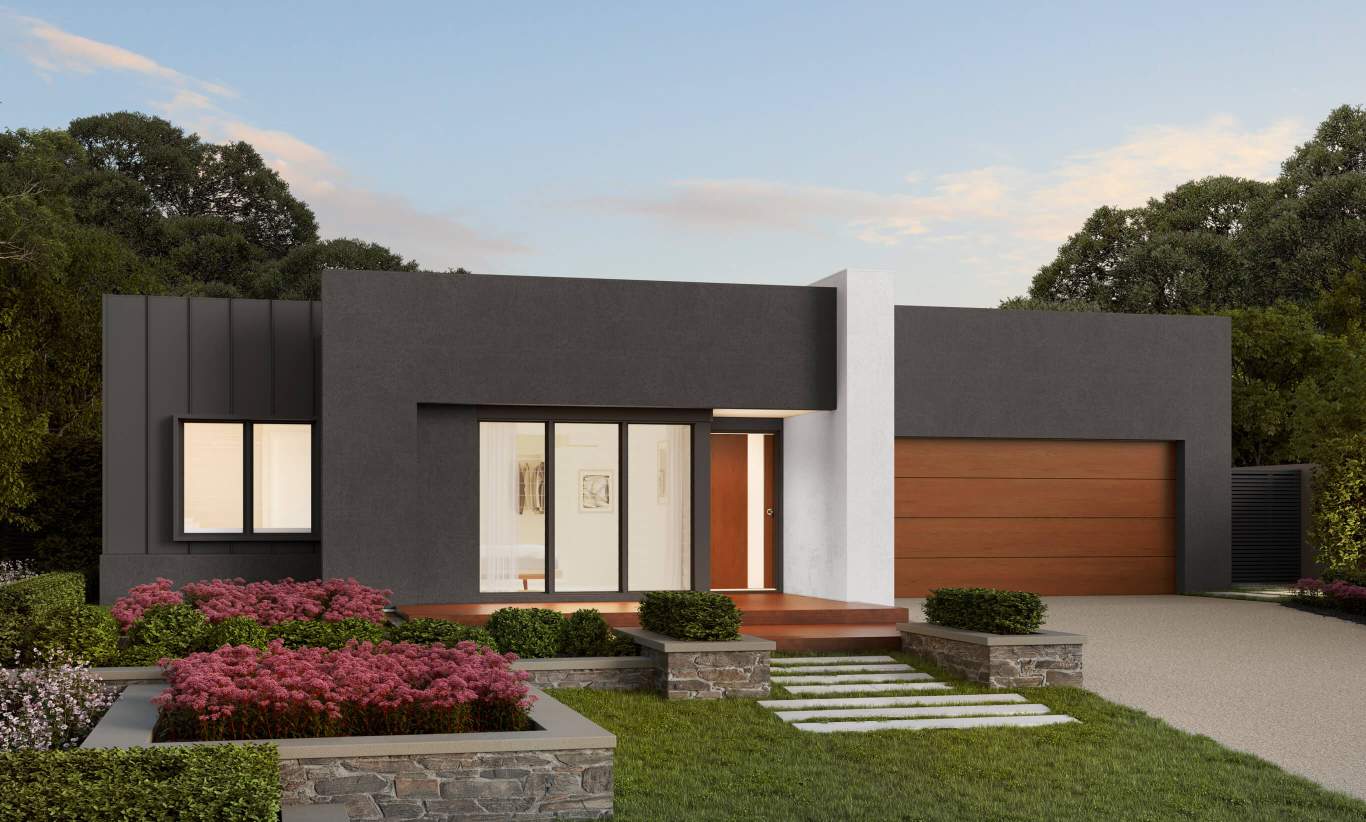 Retreat - Lumiere Facade one storey house design retreat lumiere facade