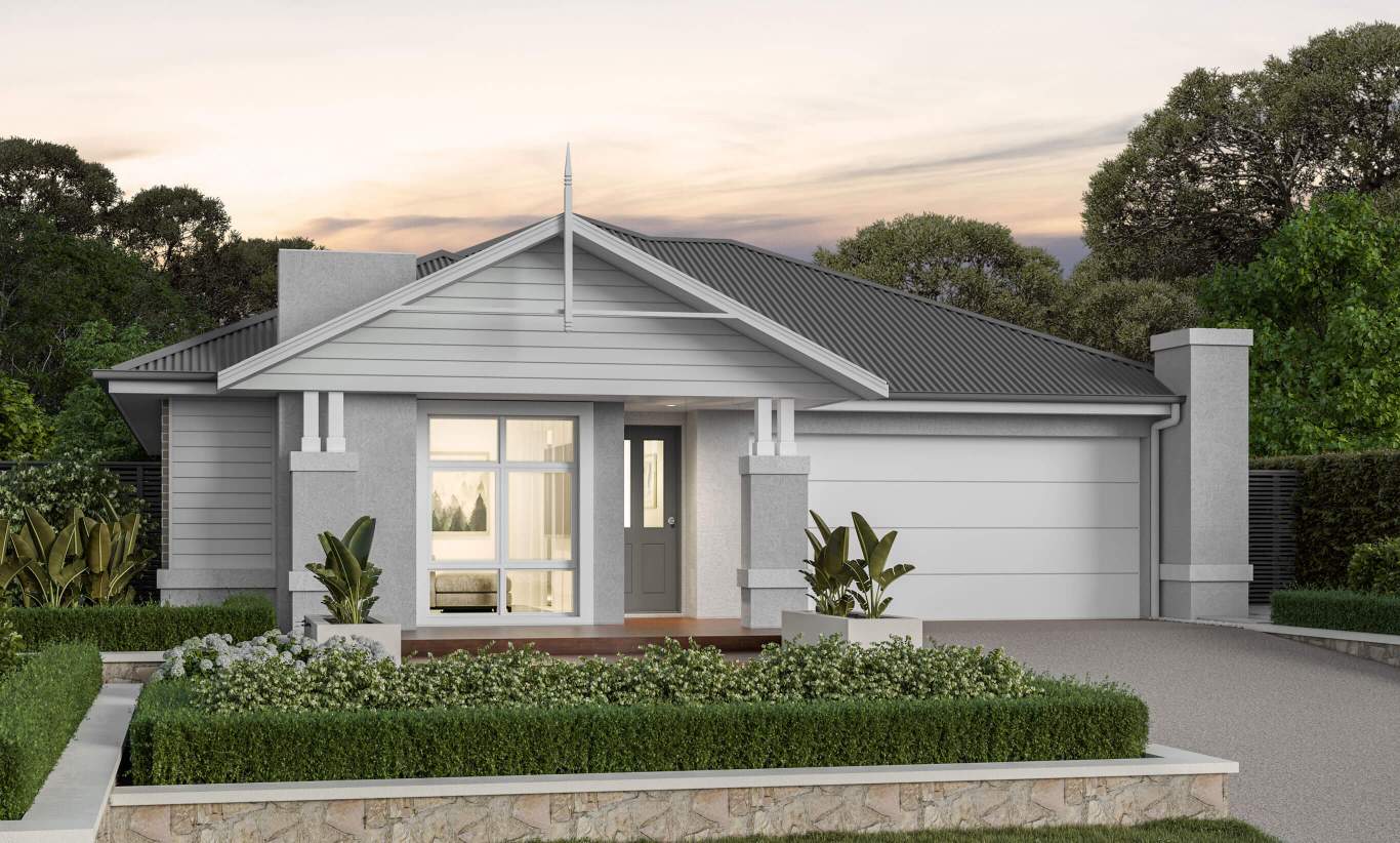 Riviera - Westbury Facade single level house design riviera westbury facade