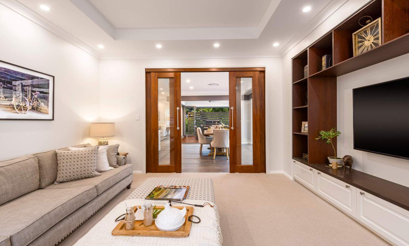 Home Theatre, San Marino Display Home, Calderwood - McDonald Jones