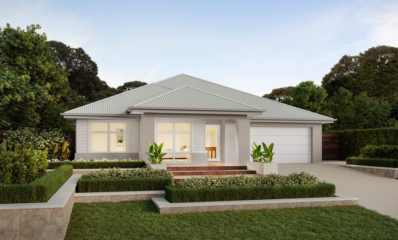 single storey home design santa monica cascade facade