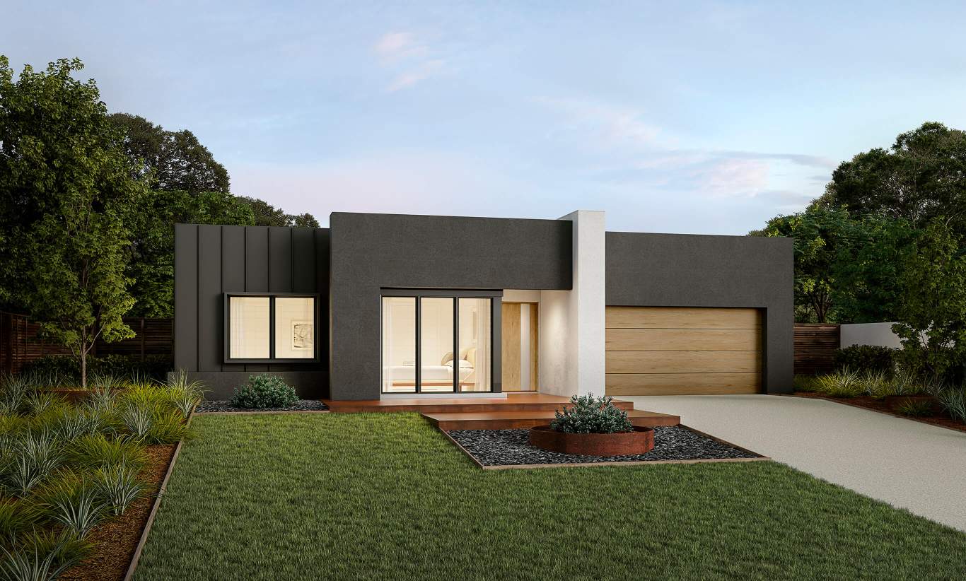 single storey home design santa monica lumiere facade