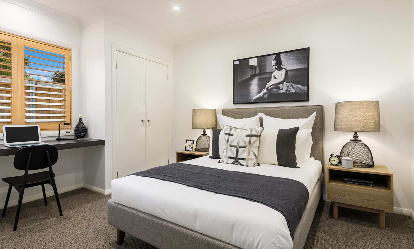 Bedroom, Santorini Display Home, Homeworld 5, Kellyville - McDonald Jones