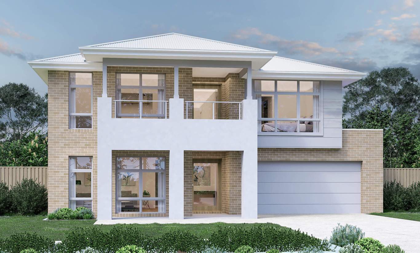 Saxonvale 42 - Emerson Facade two storey home design saxonvale 42 emerson facade