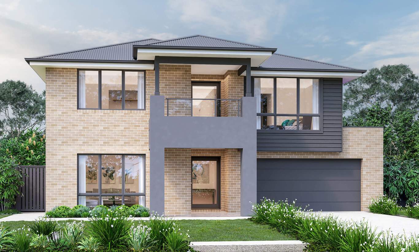 Saxonvale 42 - Epping Facade two storey home design saxonvale 42 epping facade