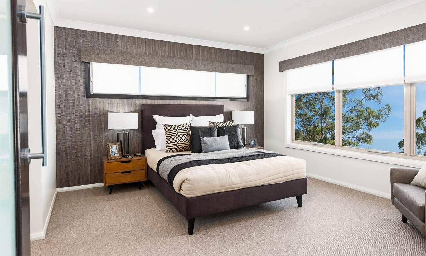 Saxonvale - Master Bedroom Saxonvale Two Storey Home - Master Bedroom and Waterford Living Display Home