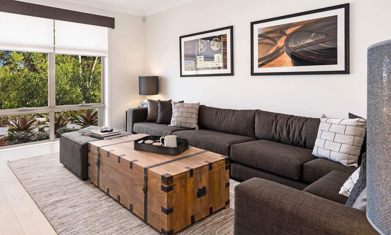 Saxonvale - Home Theatre - Industrial Style Saxonvale Two Storey Home - Theatre Waterford Living Display Home