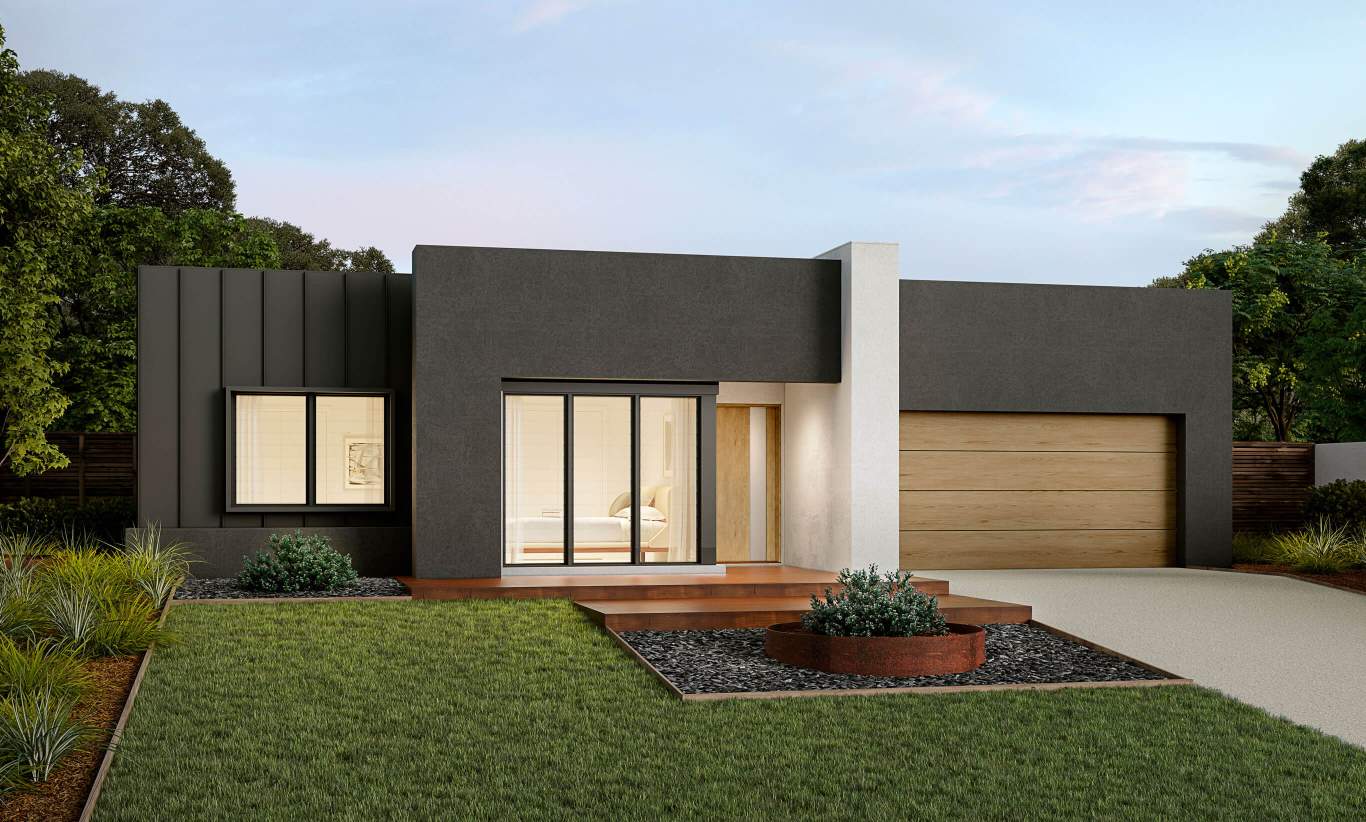 Seaside Executive - Lumiere Facade single storey house design Seaside Executive lumiere facade