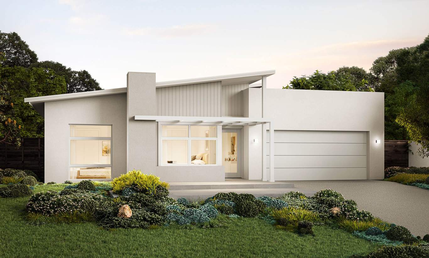Seaside Executive - Pacific Facade one storey house design Seaside Executive pacific facade