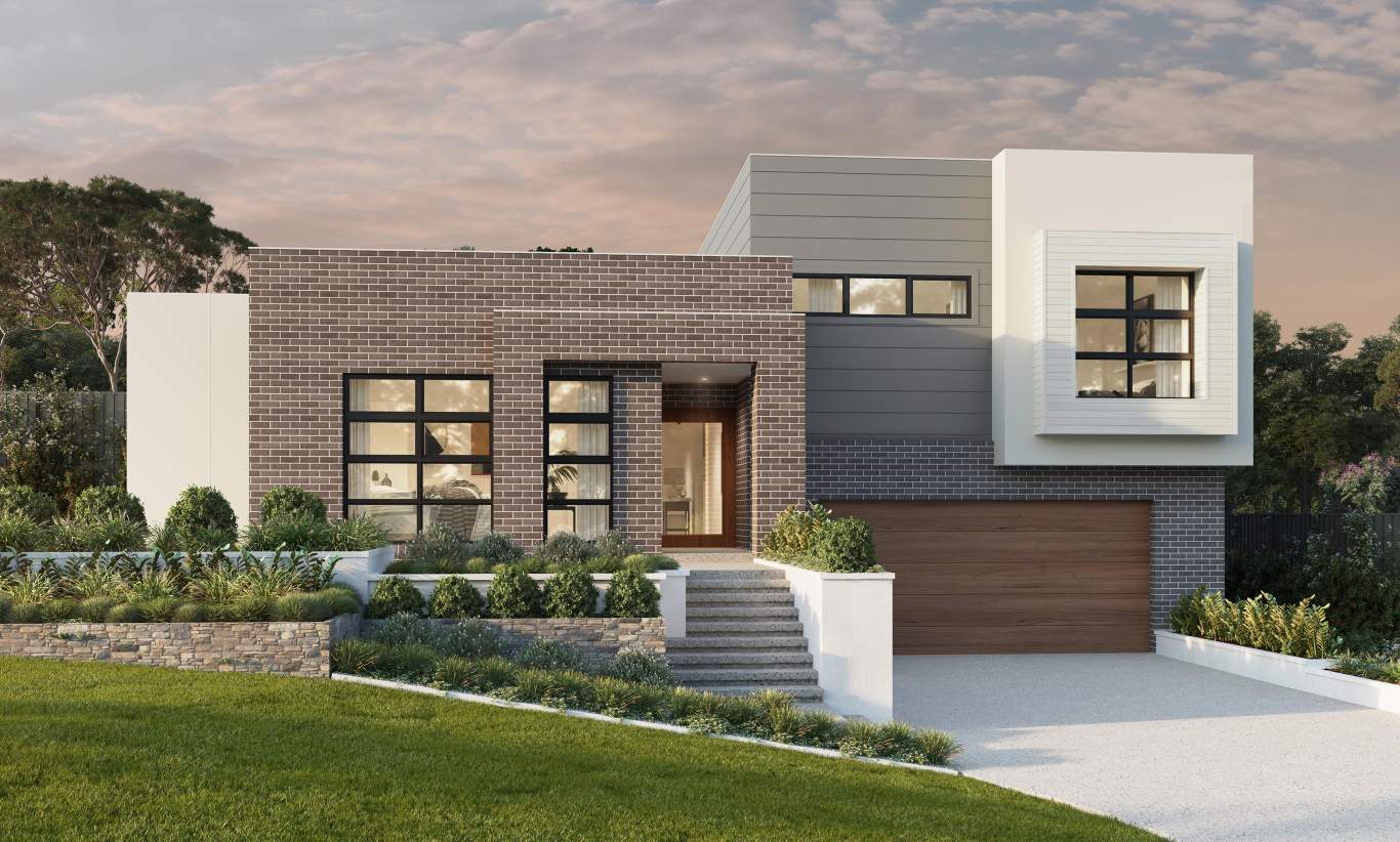 split level home design stirling sheike facade