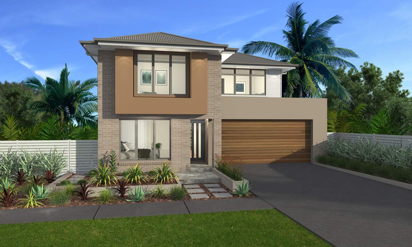 Tahoe Facade - Lexington 28 Two Storey House - McDonald Jones