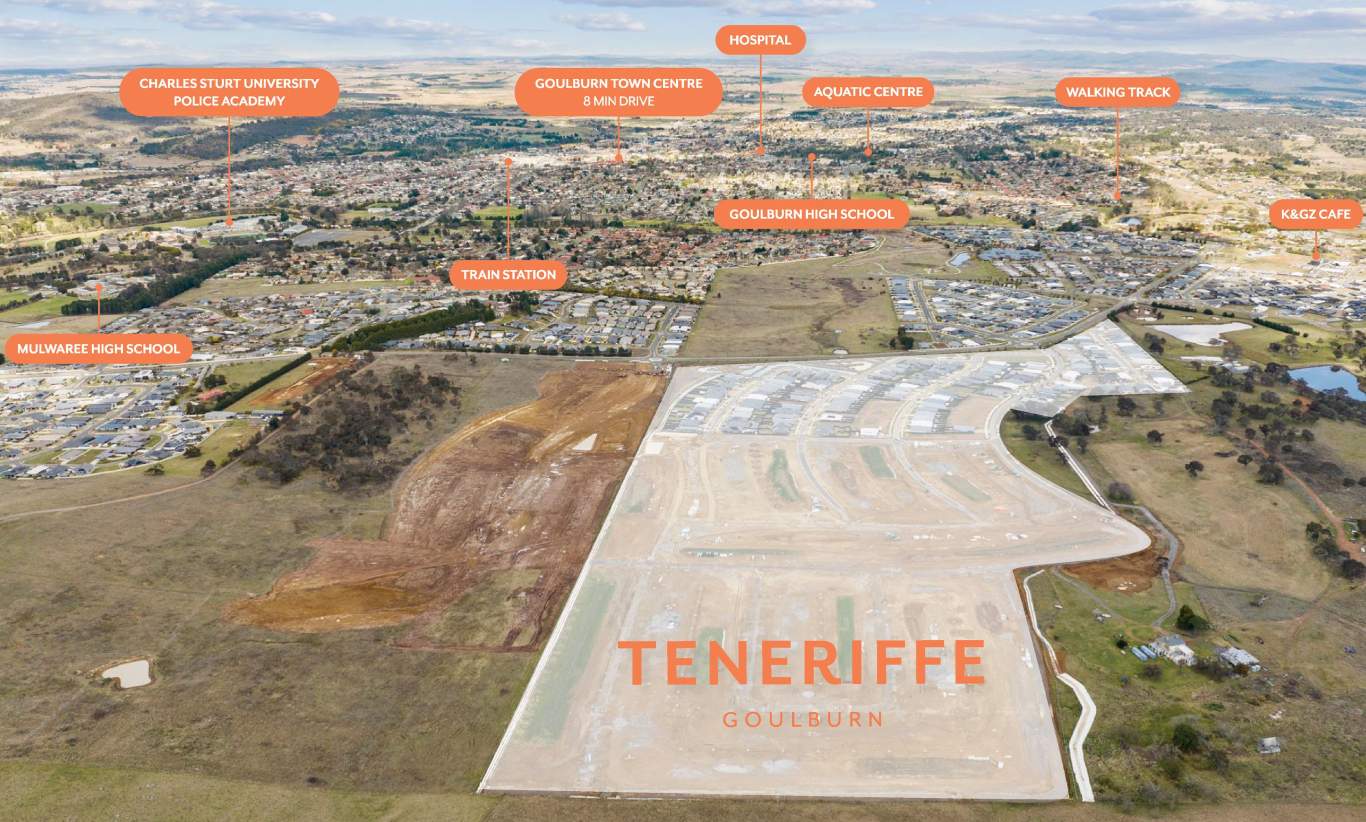 teneriffe goulburn house and land estate map