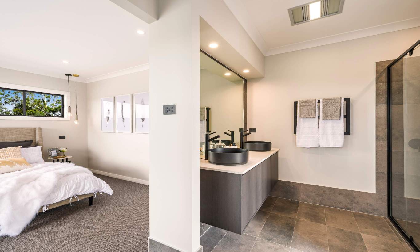 Tulloch Ensuite & Master Bedroom - Tulloch25 -Narrow Block Home - McDonald Jones