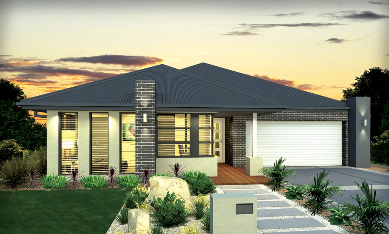 Ultra Contemporary Facade, Santorini Manor, McDonald Jones 