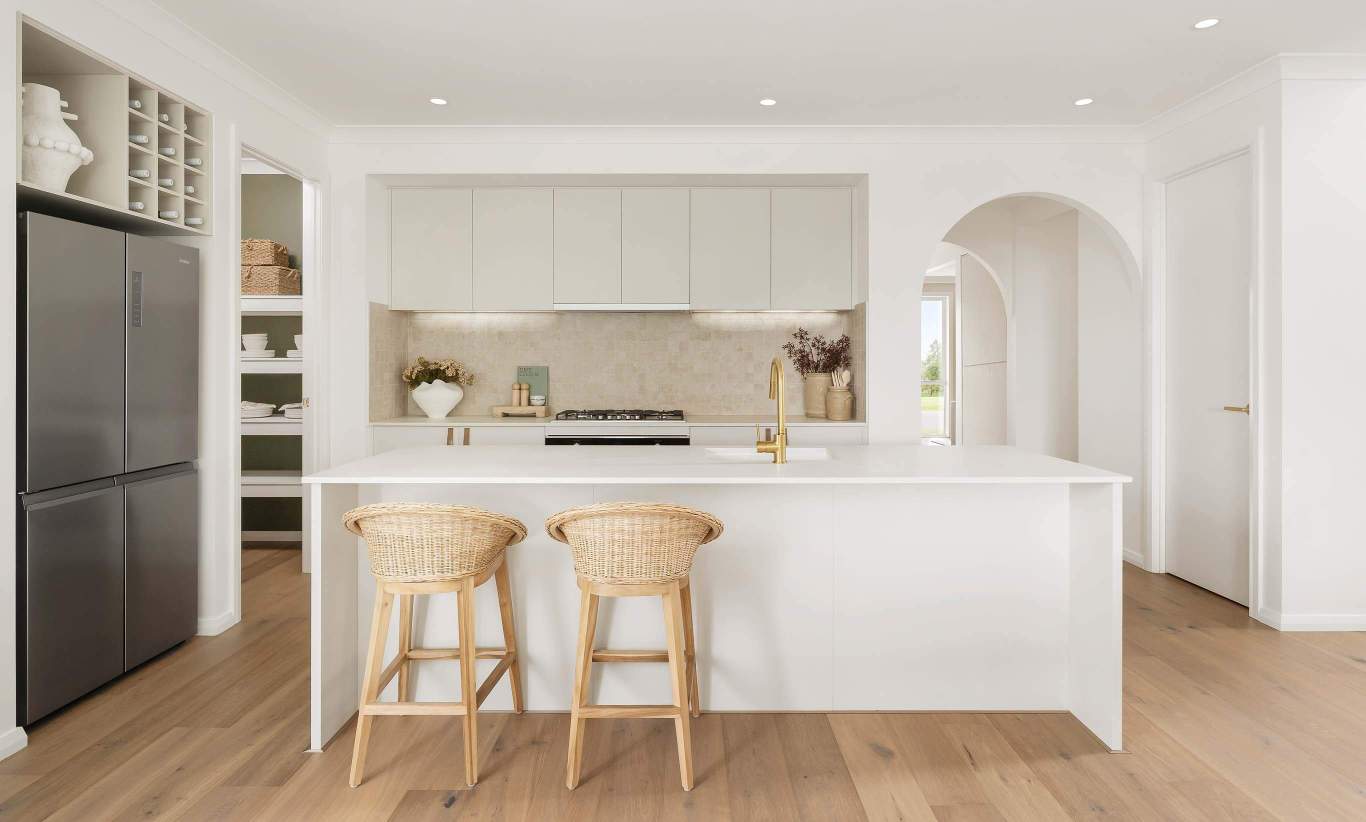 two storey home design valiente three kitchen at menangle park