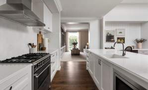 single storey home design riviera manor kitchen/theatre googong