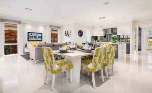 Dining, Living & Kitchen, Santorini Display Home, Shell Cove - McDonald Jones