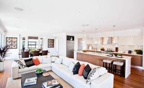 Living Room & Kitchen - Monte Carlo Display Home - Fern Bay - McDonald Jones