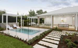 single storey home design alfresco pool at sovereign hills nsw ibiza two