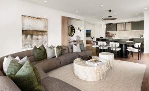 Riviera Encore Living and Dining Room HomeWorld Oran Park One storey home design riviera encore living and dining room oran park