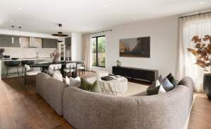 Riviera Encore Living Room and Kitchen HomeWorld Oran Park One storey home design riviera encore family room and kitchen oran park