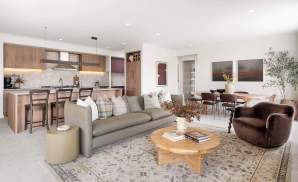 single storey home design st.tropez encore kitchen/living at menangle park