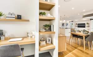 Study nook in the Portsea one display home, Wallis Creek, by McDonald Jones