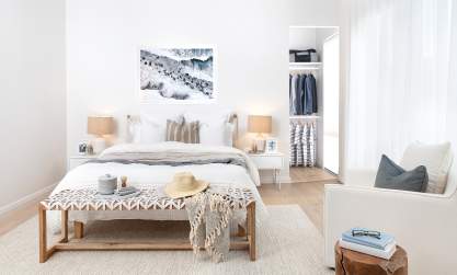 Coastal Beach House Home Plan - San Marino - Bedroom - Forster