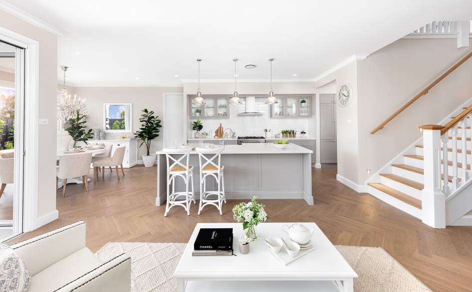Saxonvale Hamptons Style Kitchen, Dining, Living