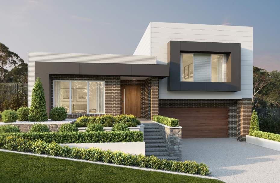 split level home design in nsw and act flinders luxe facade