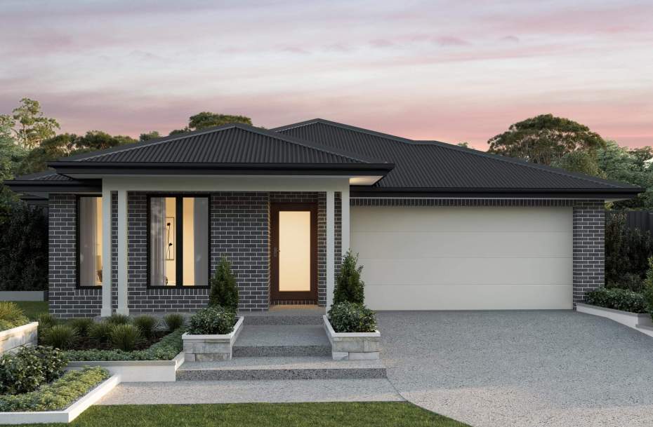 single storey home design essence ibiza three highland facade