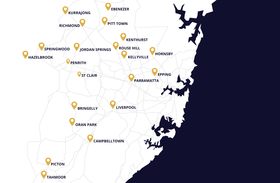 Sydney Build Area Map- McDonald Jones
