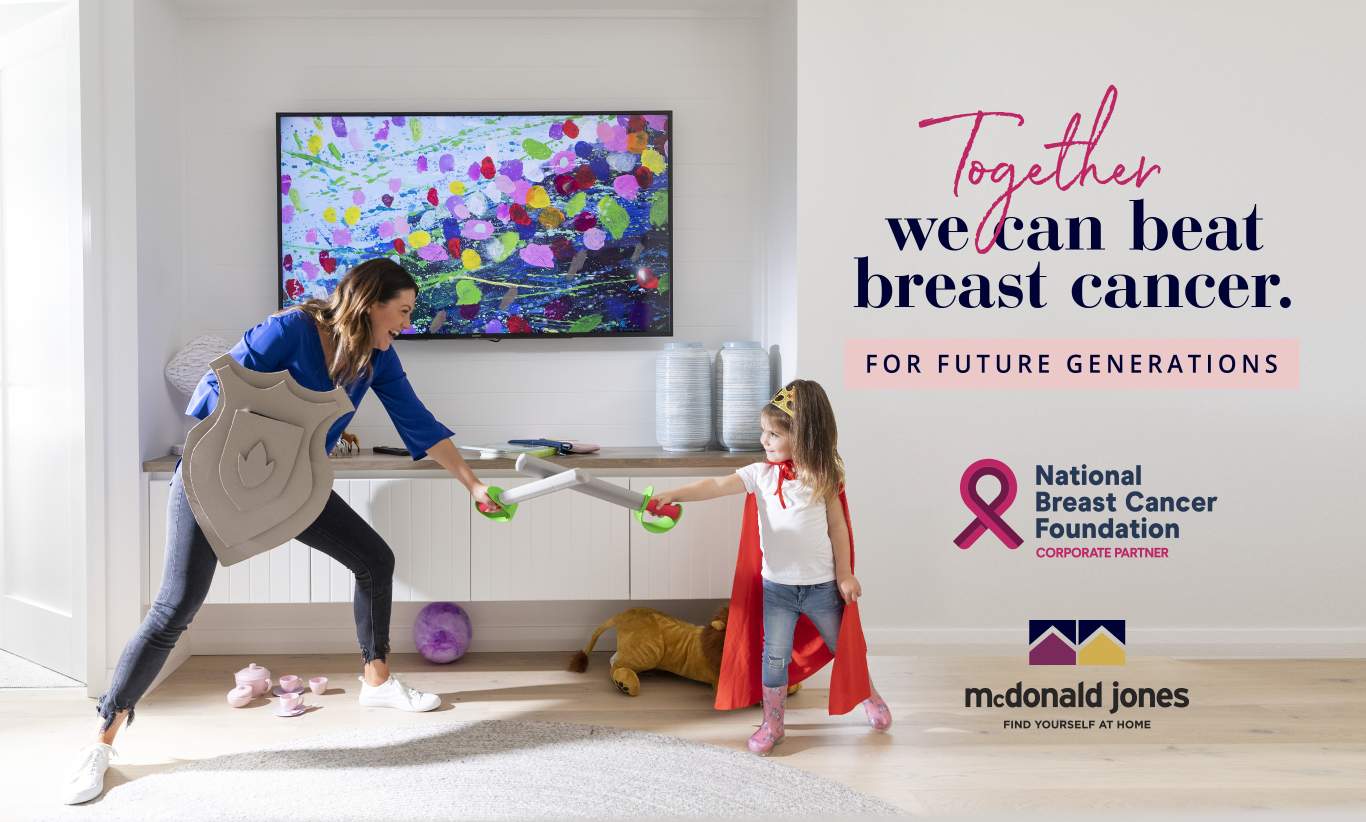 McDonald Jones is proud to support the National Breast Cancer Foundation in their fight to find a cure for breast cancer through donations, fundraising and awareness messaging.
