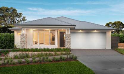 single storey house design retreat biarra facade watagan park display